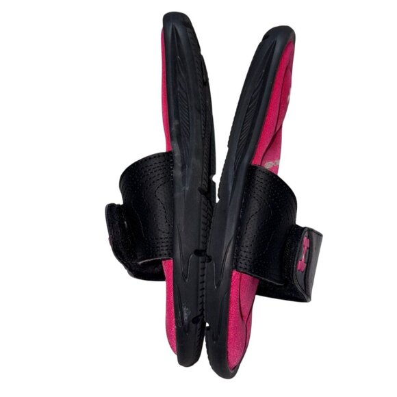 Under Armour UA Ignite IX Girls Slides/Sandals-Pink/Black-Size 2Y-GUC - Picture 4 of 8